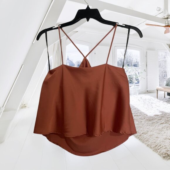 Forever 21 Rust Strappy Cami Top XL – Soft Lightweight Flowy Style - Picture 2 of 9
